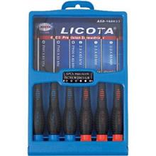 مجموعه 6 عددی پیچ‌گوشتی ساعتی لیکوتا مدل ASD-168-K03 Licota ASD-168K03 Precision Screwdriver Set 6PCS